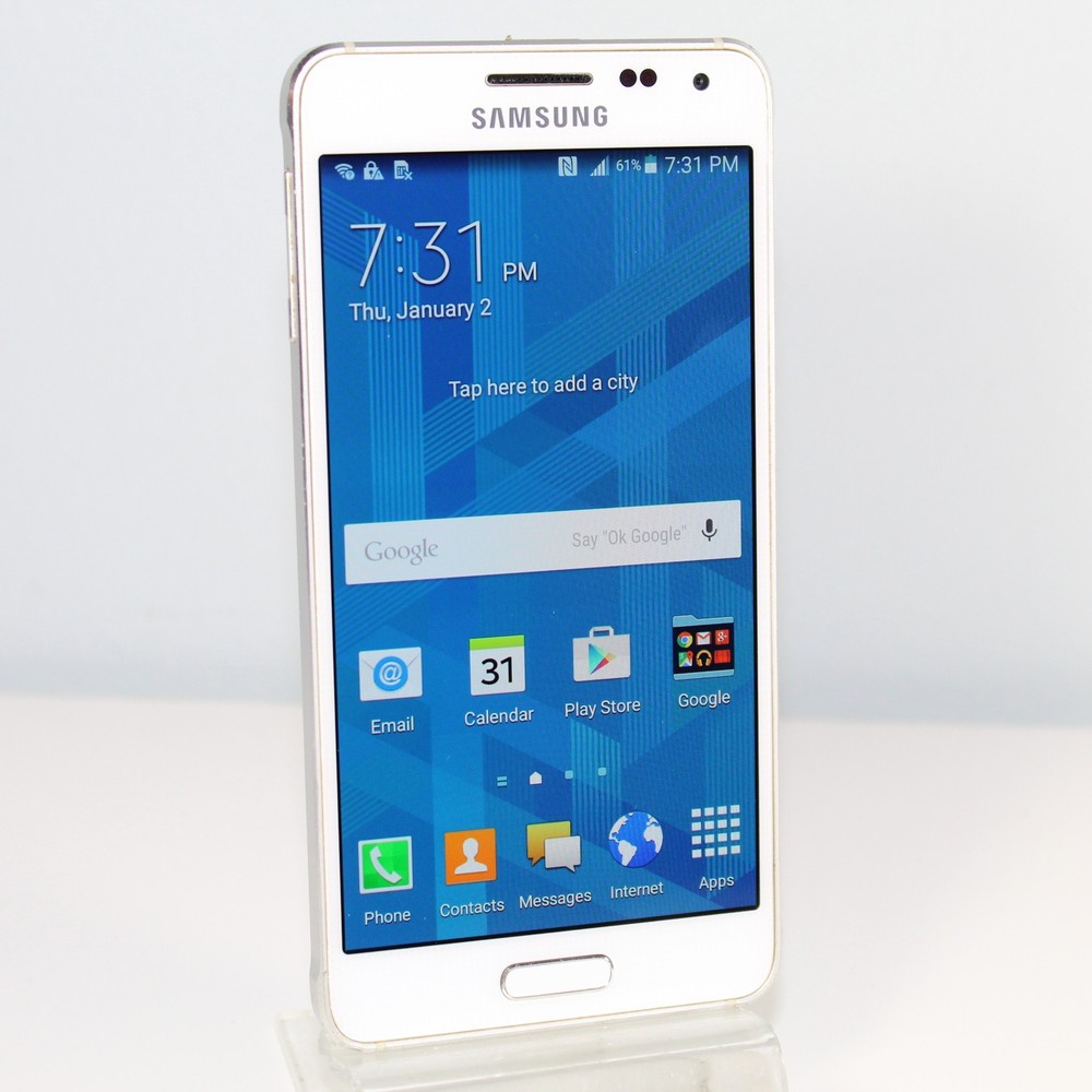 Samsung Galaxy Alpha SM-G850 Unlocked 4G LTE Smartphone White 32GB excellent US