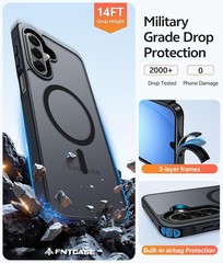 Matte Translucent Military Grade Protection Case for Galaxy A17/A16 5G – Black