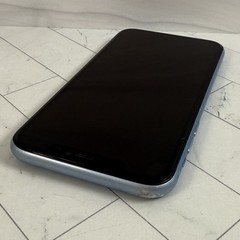 Damaged LCD Screen + Cracked Back Apple iPhone XR 128GB AT&T Blue A1984 #H59
