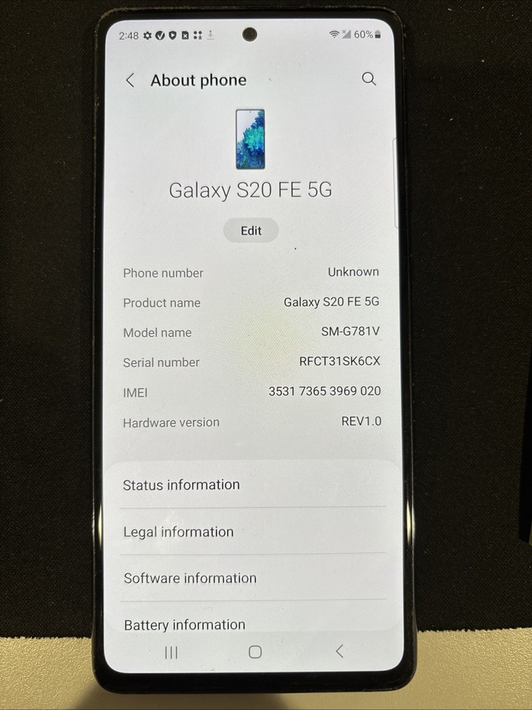 Samsung S20 FE 5g (Read Description)
