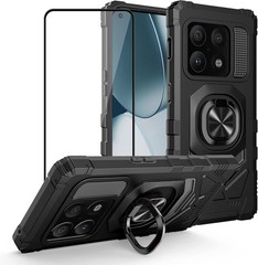 OnePlus 10 Pro Case with Screen Protector, Heavy Duty Shockproof Rugged Cover