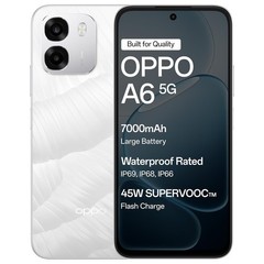 Oppo A6 5G (Ice White, 4GB RAM,128GB Storage) Mediatek Dimensity 6300