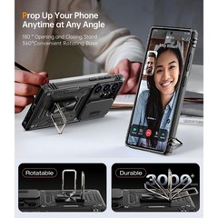 For Samsung Galaxy S25 Ultra Case w/ Military Grade Protective Cover & Kickstand