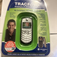 New Motorola C Series C139 Black Silver TracFone Cellular Phone Sealed