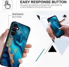 Glow in the Dark Slim Fit Case for Samsung Galaxy A15 5G, Hybrid PC TPU Bumper C