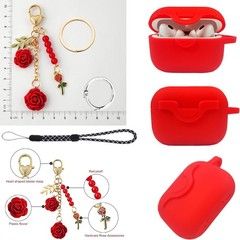 Lock Case for Airpods Pro 2nd Generation/1st Gen Case with Cute Flowers Keychain