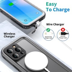 iPhone 14 Pro Max Waterproof Case – Built-in Shockproof Dustproof Screen Protect