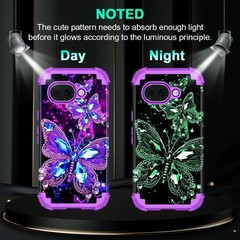 for Google Pixel 10a Case, Glow in The Dark Heavy Duty Shockproof Full Body Prot