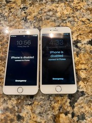 Apple iPhone 6 A1549 Gold & Silver Lot of 2 Disabled Connect to iTunes