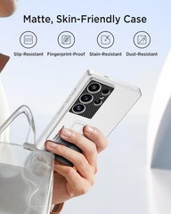 Slim Fit for Samsung Galaxy S25 Ultra Case with Stand, Military Grade Protection