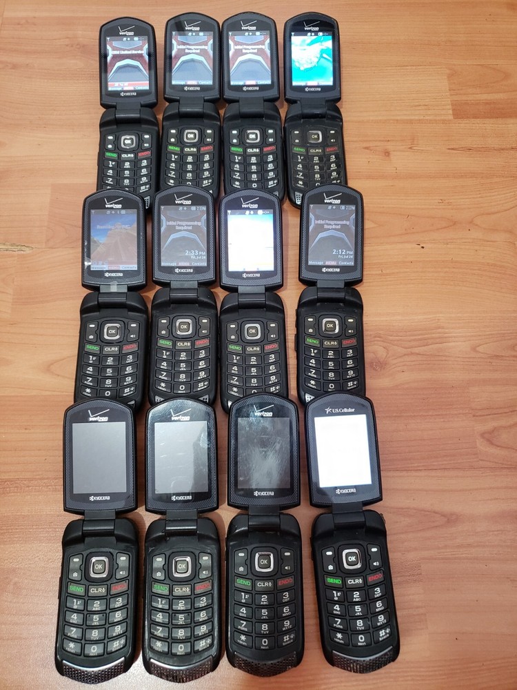 Lot of 12 Kyocera DuraXV Plus 16GB E4520PTT/E4520/E4510 Verizon Only Flip Phone