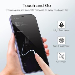 2PCS Privacy Full Coverage Screen Protector for iPhone 12 mini 5.4 Inch Anti Spy