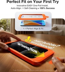 Full Coverage Tempered Glass Screen Protector 2 Pack for iPhone 16 Pro 6.3