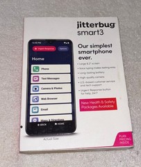 Lively Jitterbug Smart3 Smartphone for Seniors, 6.2″ Screen – Black NEW IN BOX