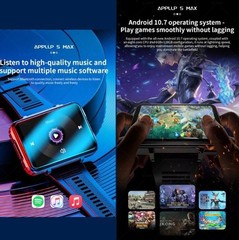 APPLLP 5 Max 4G Android 10.7 Smartwatch Dual Camera 2.4″ Large Screen GPS WiFi