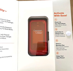 New Sealed Consumer Cellular Iris Flip Phone (8GB) 5.0MP Camera 4G LTE- Red