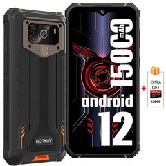 HOTWAV W10Pro 15000mAh Android 12 Rugged Smartphone 6GB+64GB Waterproof Phone 4G