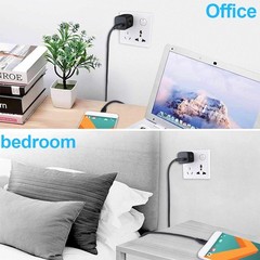 Wall Charger Cube 1A/5V Single Port USB Plug 3 Pack Travel Black Adapter Box