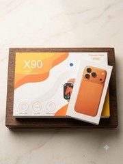 Unlocked i17 Mini Android Smartphone + X90 Ultra Watch Combo + BT TWS Earbuds