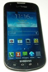 Samsung Galaxy Stellar I200 Black Verizon Smartphone Cracked Glass & Bad LCD