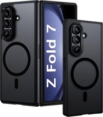 Translucent Matte Slim Shockproof Black Samsung Galaxy Z Fold 7 Case Magnetic
