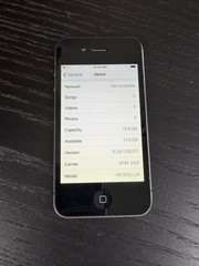 Apple iPhone 4s 16GB Black AT&T A1387 iOS 9.3.6 GRADE B FULLY FUNCTIONAL