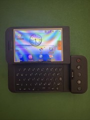 HTC Dream DREA100 Google G1 Black T-Mobile 1st Android Smartphone RARE, Read D.