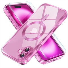 For iPhone 16 Plus Case With Military Grade Drop Proof Protective Cover Hot Pink