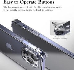 Clear Case for iPhone 14 Pro – Crystal Clear Military Grade Drop Protection Cove