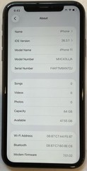 TESTED USED GSM UNLOCKED iPhone 11, 64GB A2111 MHC43LL/A IOS 26.3.1, 87% BATTERY
