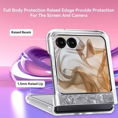 Motorola Razr 2024/2025 Folding Phone Case – Laser Pattern – Drop-Proof – Lightw