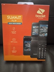 Locked To Boost Mobile Prepaid Summit Flip Phone 8GB 5MP 2.8” BRAND NEW SEALED!