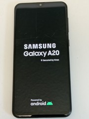 Samsung Galaxy A20 32GB Cracked Screen, Password Locked, T-Mobile Parts Only