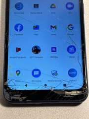(LOT OF 2) AT&T Radiant Max 5G (EA211001) 64GB – CRACKED SCREENS, YELLOW SPOTS