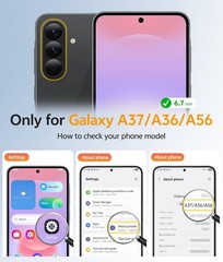 Galaxy A37 5G Phone Case: Samsung A36 5G Case Matte Translucent Military Grade P