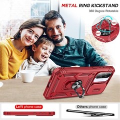 for Samsung A57 Case Screen Protector Military Grade with Stand,Magnetic Support