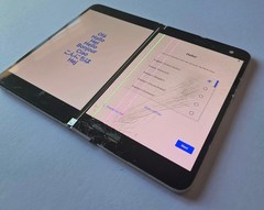 White Microsoft Surface Duo 128GB Android Phone – Works but CRACKS & LCD DAMAGE