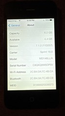 iPhone 4 Black (Sprint) A1349 8GB CDMA Fast Ship Good Used IOS 7.1.2