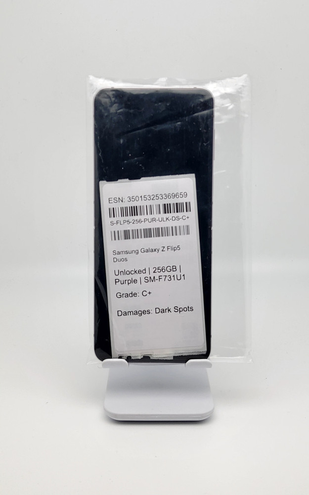 Samsung Galaxy Z Flip5 256GB (Factory Unlocked) Purple – SM-F731U1 – BLACK SPOT