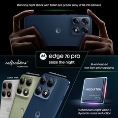 MOTOROLA edge 70 pro (Titan Blue 8GB, 256GB) Dimensity 8500 NFC Global Version.