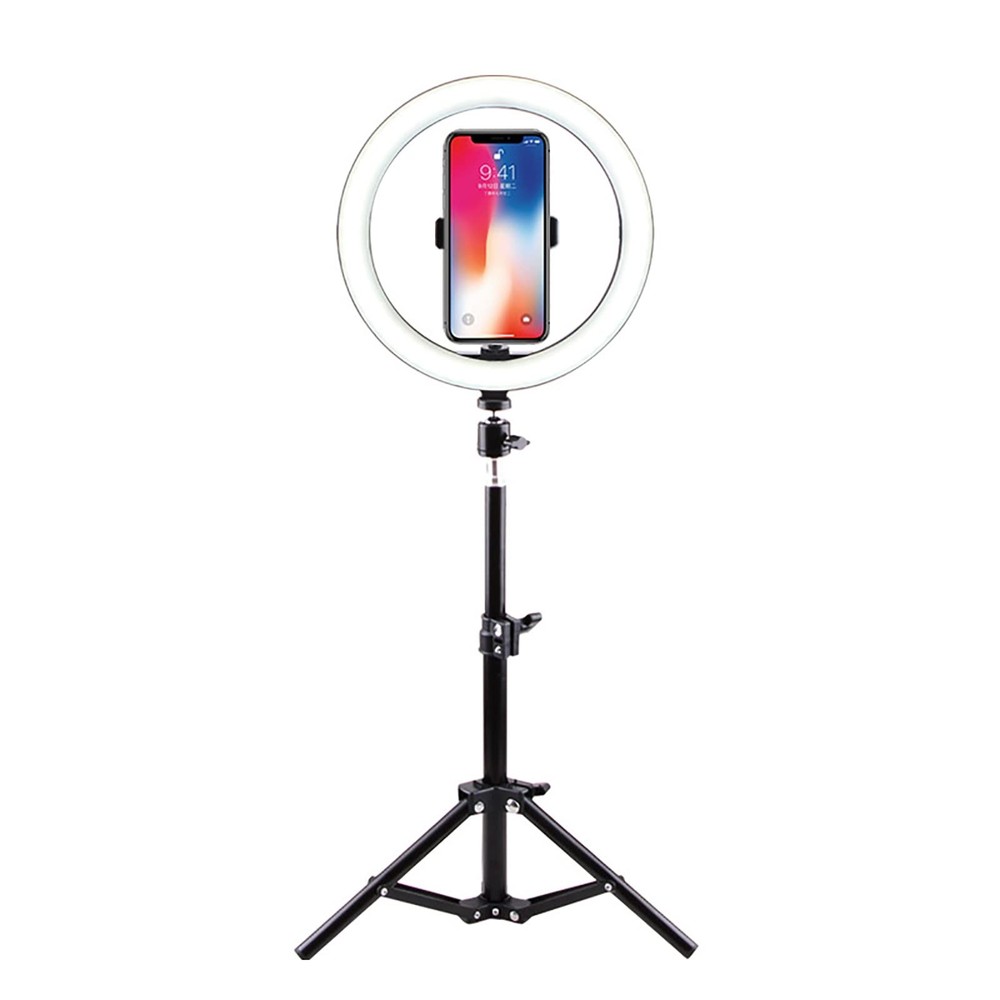 10 Inch Led Selfie Light Height Adjustable Protable Ring Lamp Tricolor Dimming 1