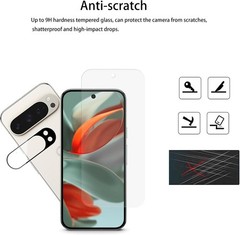 2PCS Privacy Screen Protector & Camera Lens Protector for Google Pixel 9 Pro Ant