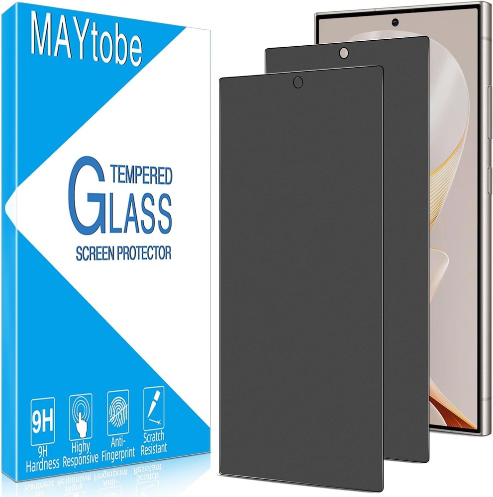 2-Pack Matte Black Privacy Screen Protector for Samsung Galaxy S25 Ultra 6.1