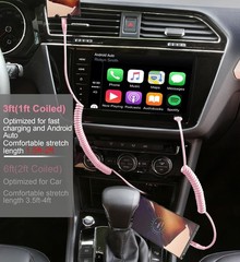 USB A to C Cable Fast Charging 3FT for Car, 2Pack USB Type C Charger Cable