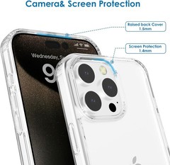 Ultra-Clear Hybrid Case Shockproof & Anti-Yellowing Phone Case for iPhone 14 pro