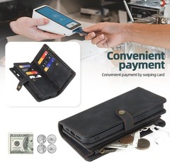 Samsung Galaxy S23 Ultra Wallet Case with Card Holder & Detachable Magnetic Phon