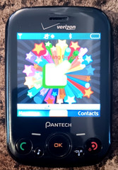 Pantech TXT8040VW – Black ( Verizon ) Rare Slider Phone With Black & White