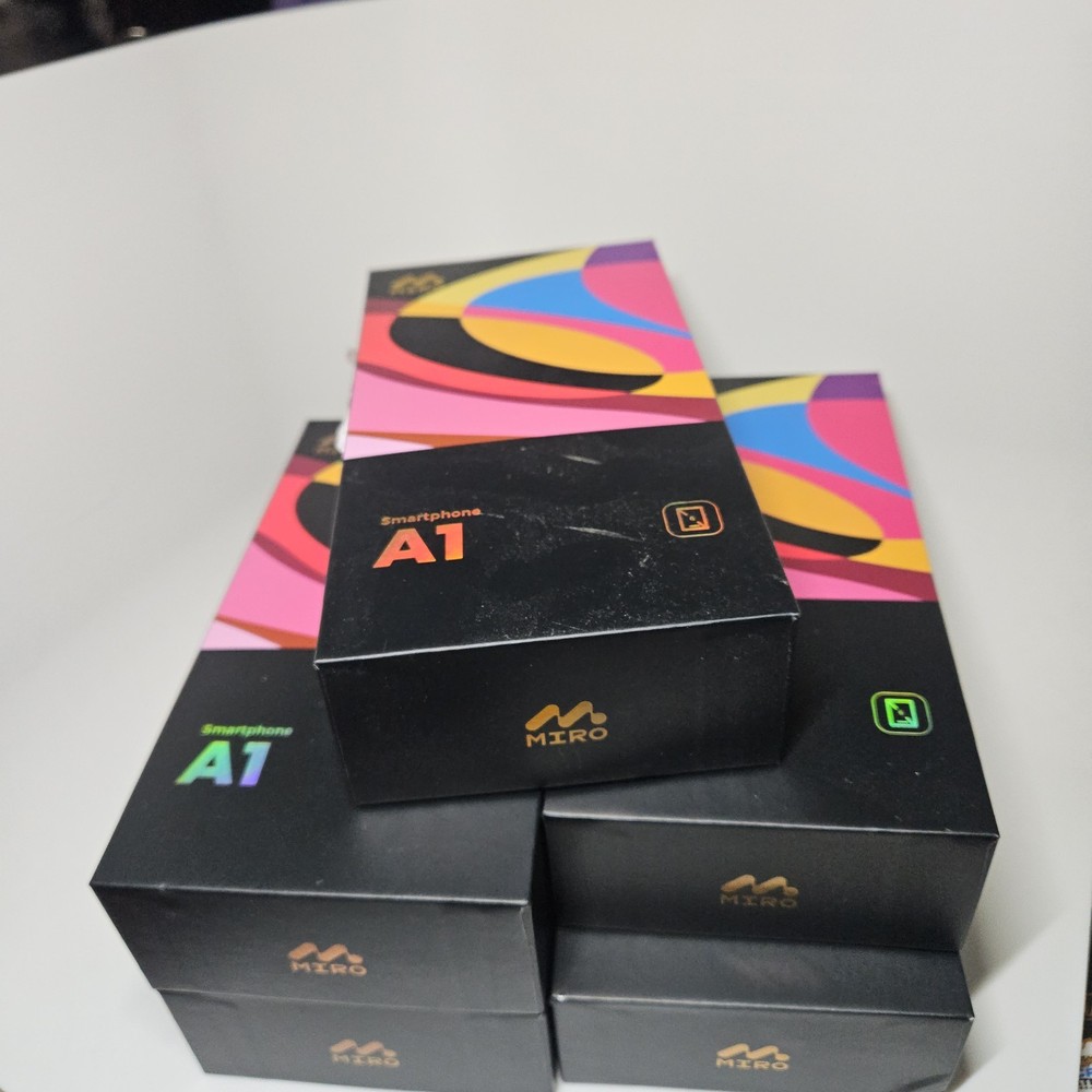 Lot Of 5 MIRO A1 Smartphone 6″ Android 14 GO Unlocked – Dual SIM Less Than 2 Hrs
