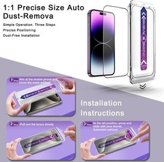2-Pack Tempered Glass Screen Protectors for iPhone 16 Plus, 15 Plus, 14 Pro Max