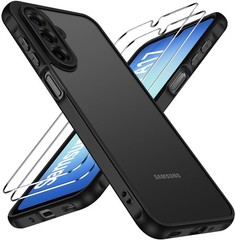 3-in-1 Case for Samsung Galaxy A17 5G with Tempered Glass Screen Protector – Bla